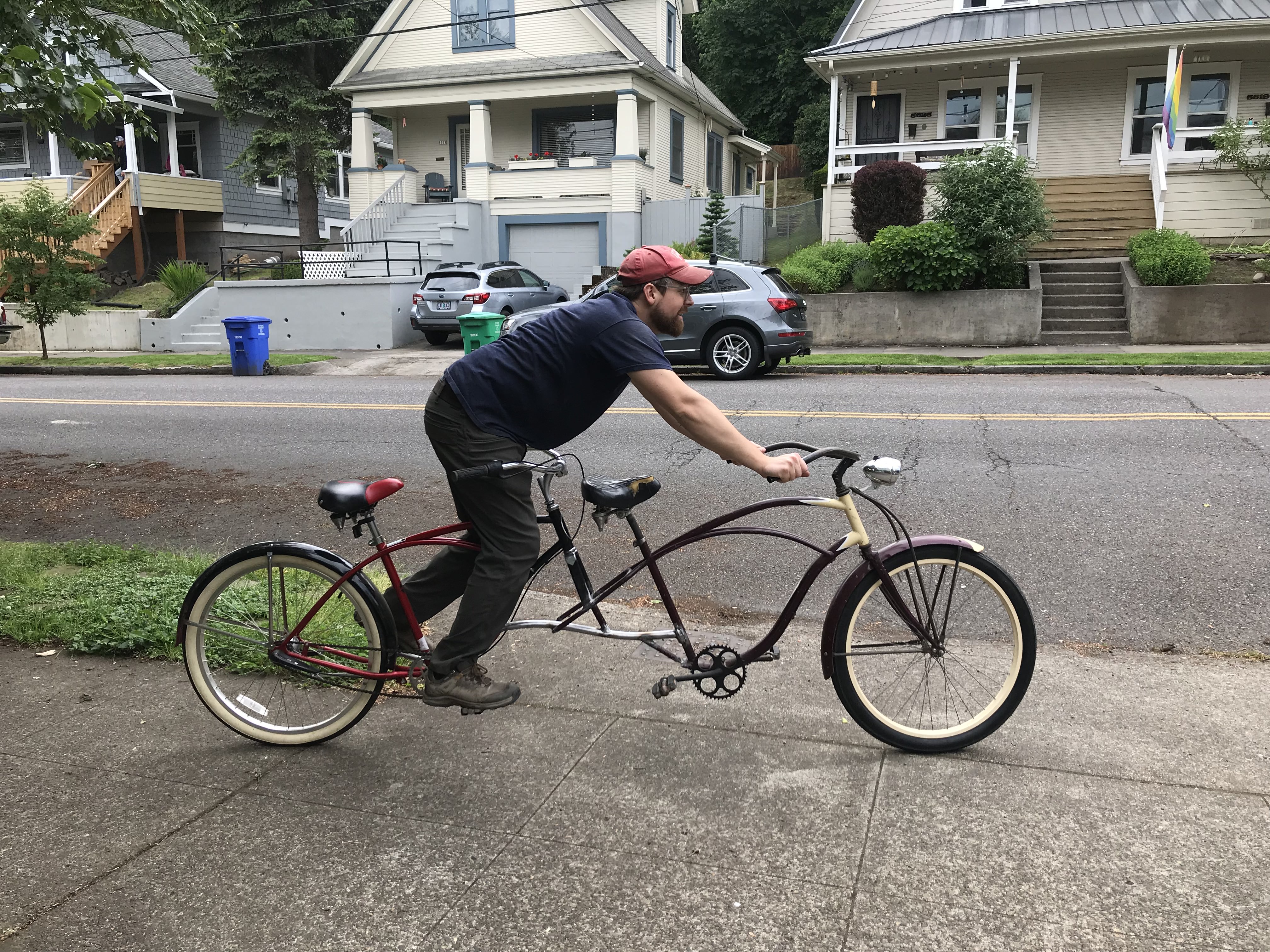 homemade tandem bike