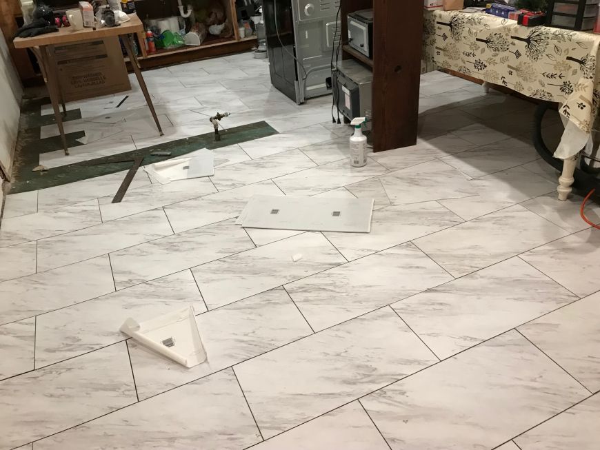 kitchen floor replacement DIY