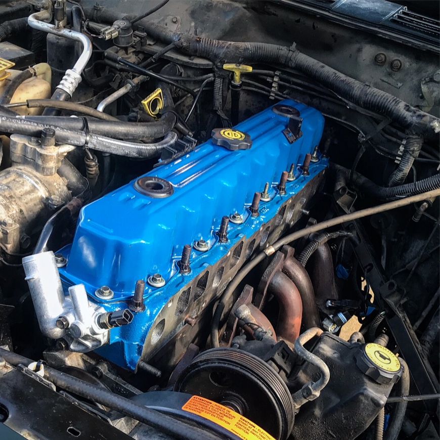 jeep cherokee 4.0l engine head rebuilt top-end restoration blown head gasket