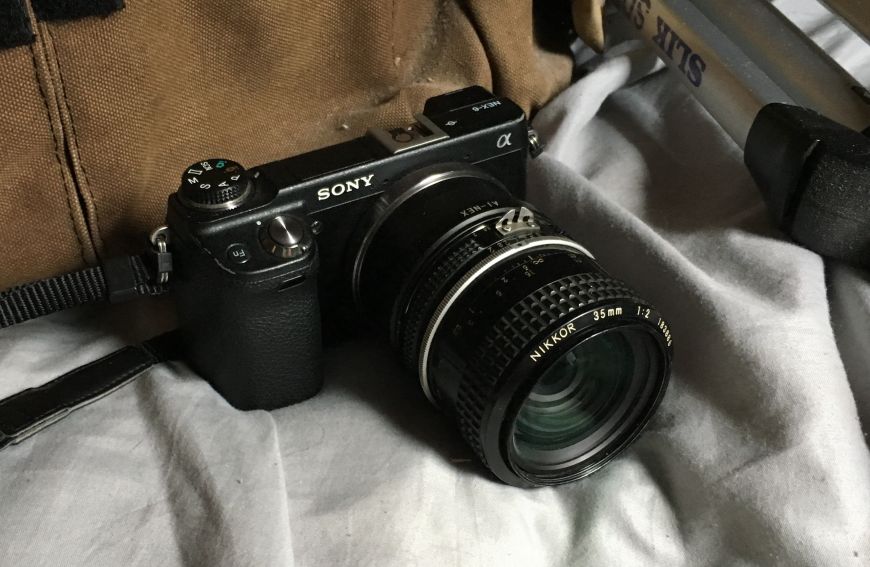 sony nex-6 camera body with manual focus Nikon Nikkor AI-S F-series lense