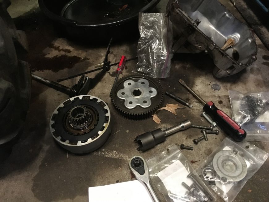 removed clutch from honda atc90