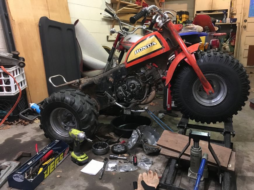removed clutch from honda atc90