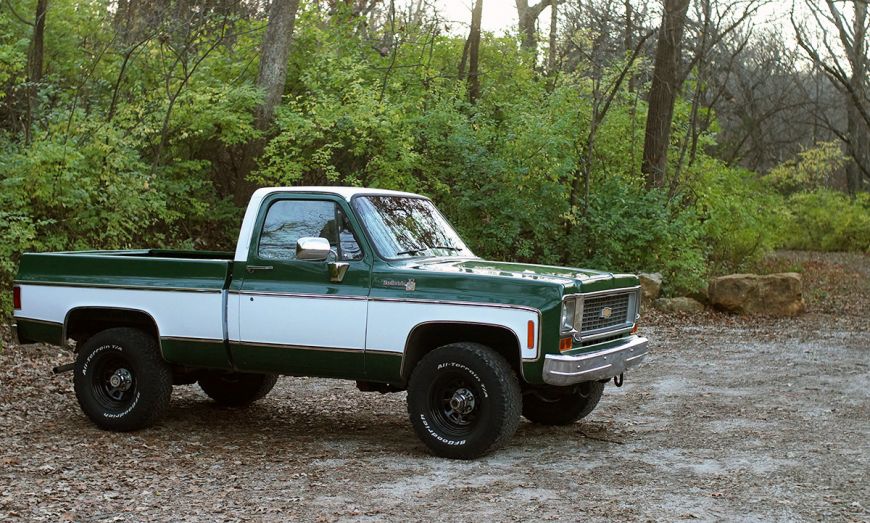 super clean 1974 1975 chevy k10 squarebody c10 4x4 chevrolet restoration restomod muscle truck