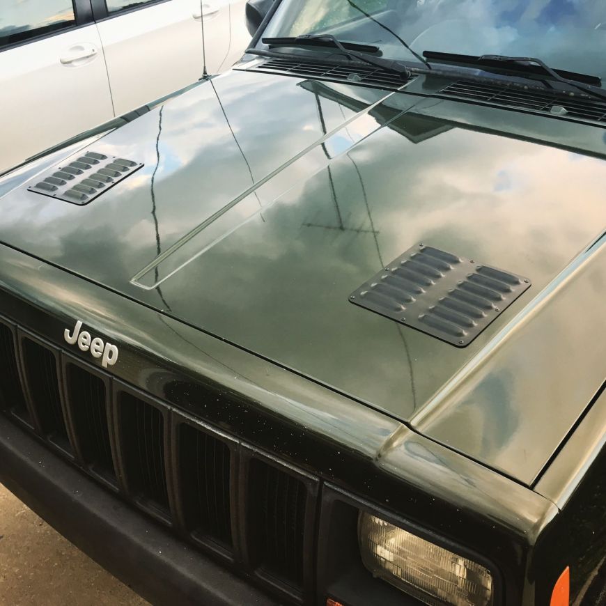jeep xj cherokee hood vents louvers install