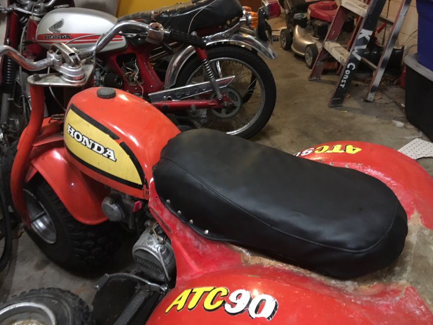 homemade motorcycle atv dirtbike seat diy honda atc90