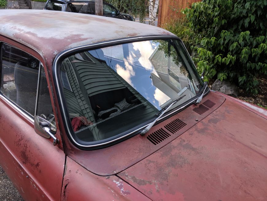 vw type 3 windshield clean new