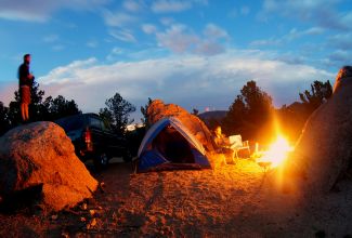 Camping in colorado with fisheye lens and long exposure
