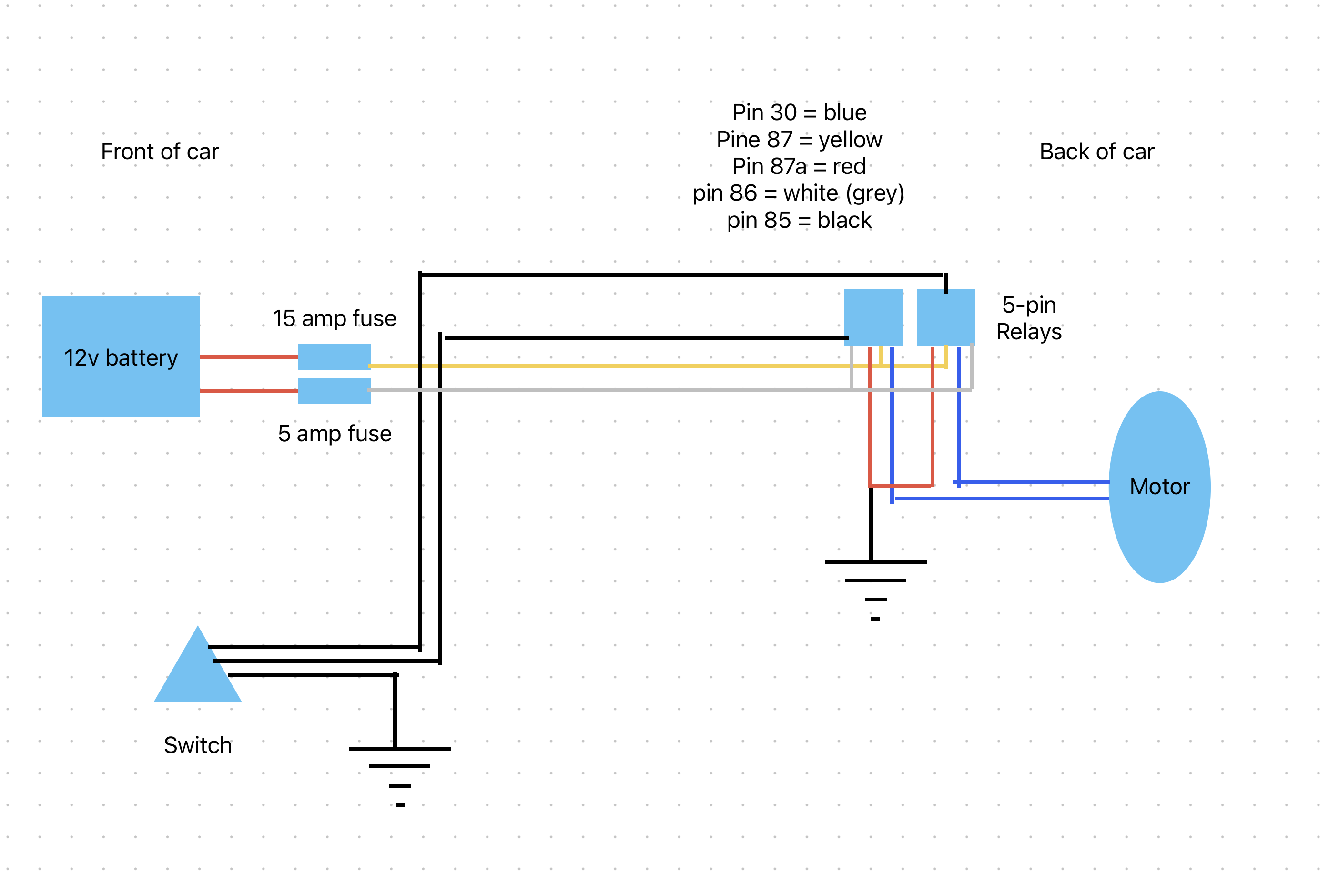 two-wire window motor wiring schematic